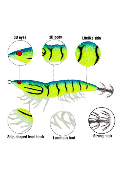 Genel Markalar Portfish Shrimp Kalamar Zokası 3,5 gr Kurşunlu 11,5 cm