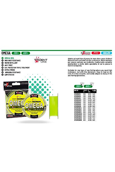 Colmic Omega 300 Mt Surf Fishing Line Yellow