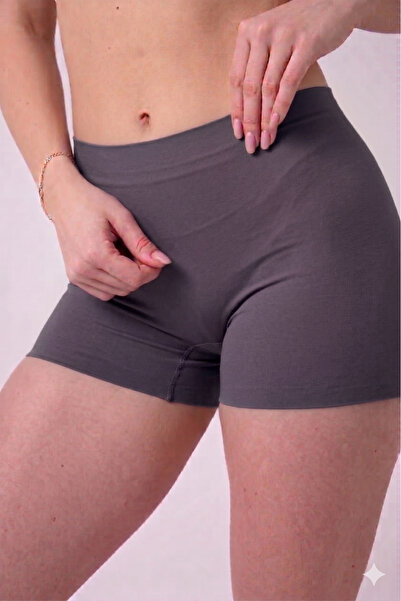 MİSTİRİK Moncorno Model Butt Slimming Seamless Boxer Corset Σκούρο Γκρι Χρώμα