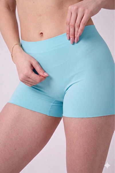 MİSTİRİK Moncorno Model Butt Slimming Seamless Boxer Corset Ανοιχτό μπλε χρώμα