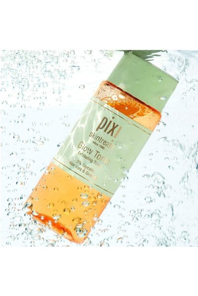 pixi جلو تونيك تفتيح وتنعيم وتنقية وحمض الجليكوليك منشط خالي من الكحول 100 مل