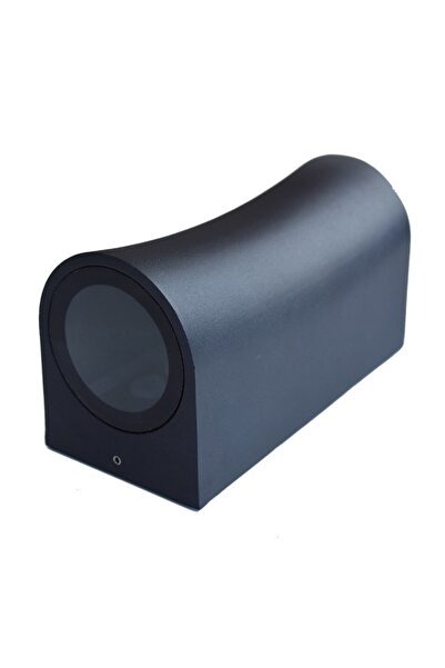Mylamp Inward-Facing Double-Way Aluminum Outdoor Sconce Matte Black 7X9X15 cm