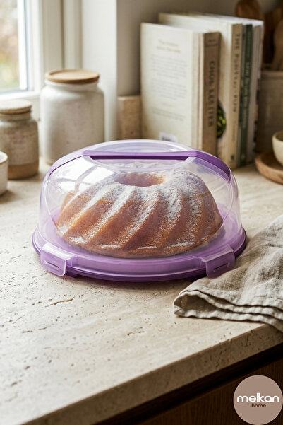 Melkan Home Cake Jar & Cake Jar Locked Lid Cake Jar 7 Liters Purple