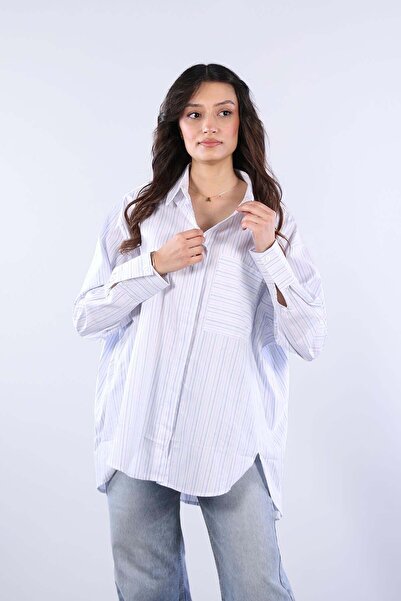 Mckanzie 5512 Thin Thick Line Single Pocket Hidden Button Shirt