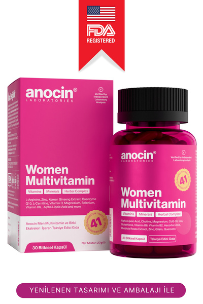 anocin Multivitamin Kadın 41 çeşit ile TR'de İLK - ( Woman Multivitamin & Mineral Complex)