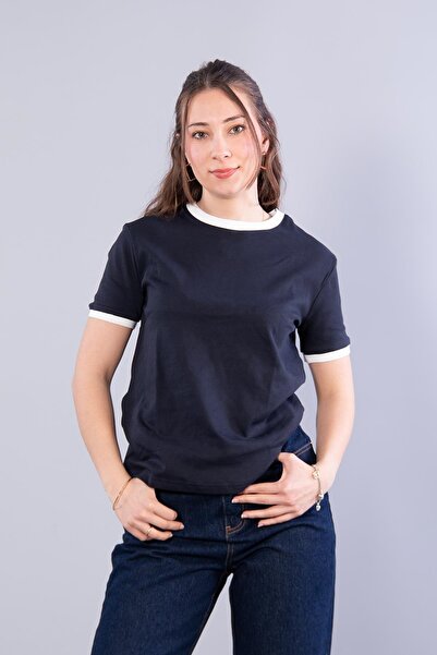 Mckanzie 2943 Μπλουζάκι με λωρίδες στο λαιμό και στα μανίκια