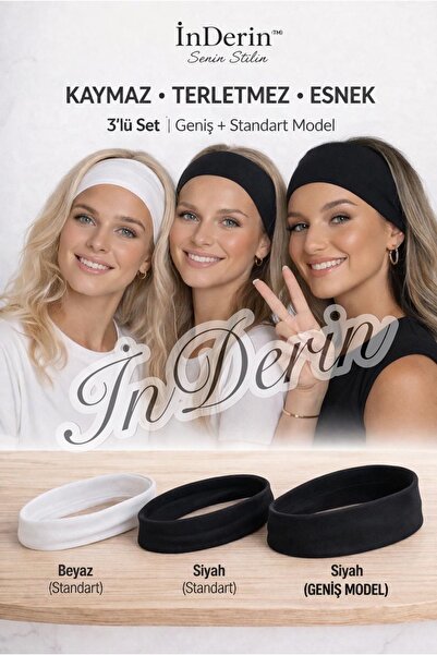 monalisatoka Γυναικείο Σετ Ελαστικό Μπαντάνες Μαλλιών, Μαύρο και Λευκό, Σετ Κ...