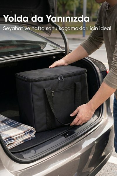 TREND TEDARİK Thermal Bag 4 Seasons Suitable for Picnic, Travel, Camping and Beach Use (Hot and Cold Storage) 40Lt