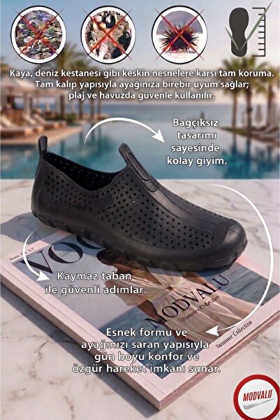 MODVALU Unisex Παπούτσια θαλάσσης Αντιολισθητική σόλα Κομψή πισίνα Διαφανή πέ...