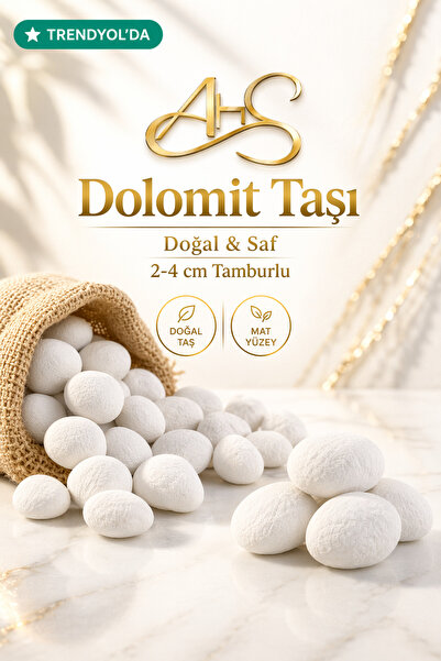 AHS Beyaz Dolomit Taş 3 Kg 2-4 Cm Dere Çakıl Taşı Bahçe Peyzaj Süs Taşı Saksı...