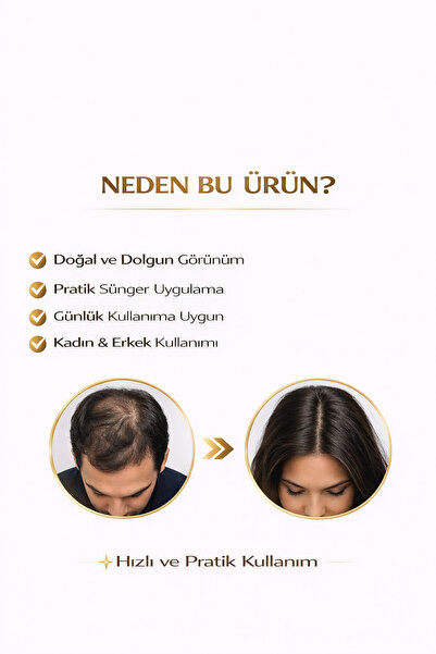 BİOREAL Saç Dolgunlaştırıcı Siyah Pudra | Seyrek Sakal Saçlar için Saç Fiberi | Suda Çıkmaz Boya