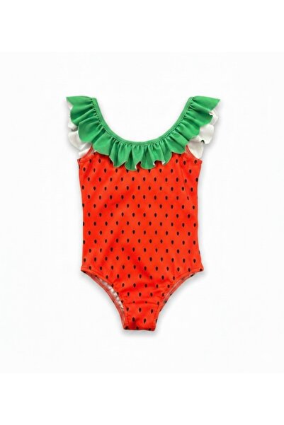 Minissa Ύφασμα κατάδυσης για κορίτσια με μοτίβο βολάν