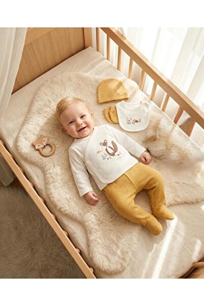 Miniday Baby طقم إصدار المستشفى للأطفال حديثي الولادة مكون من 5 قطع مطبوع علي...