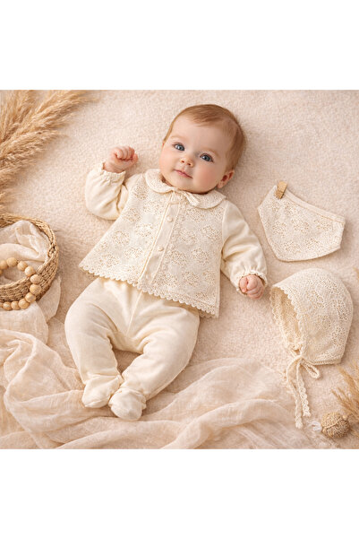 Happy Baby Butik مجموعة ميني كايزن 100% قطن غيبور مع أحذية مفصلة التفصيل، مجم...