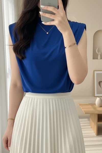 Modamorfo Μπλούζα Sandy με μηδενικά μανίκια και επένδυση -saks