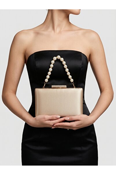 Biçanta Skin Nude Color Satin Βραδινό Φόρεμα Τσάντα Βραδινή Τσάντα Αρραβώνα Τ...