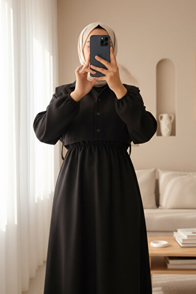 Modamorfo Φόρεμα με λεπτομέρεια πουκάμισου στο επάνω μέρος, ελαστικά μανίκια ...