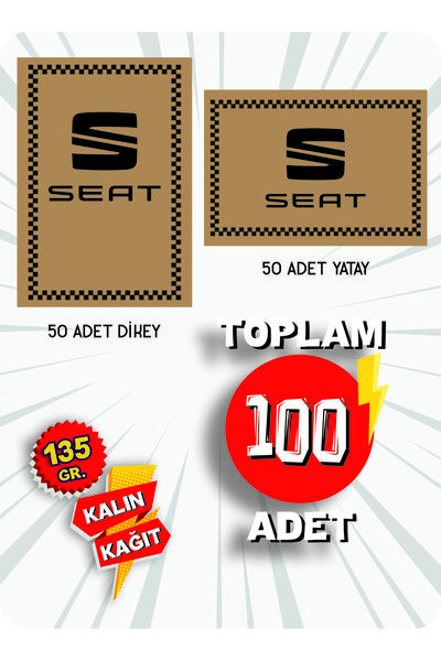 duha trend 35x50 120 Gr. Kraft Kağıt Oto Paspası Seat 50Adet Yatay 50 Adet Dikey