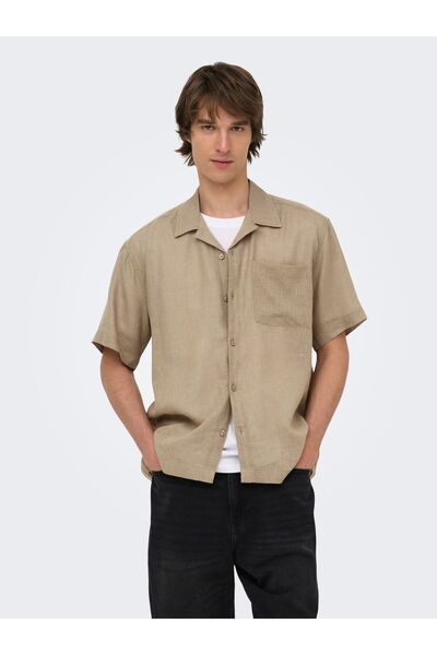 Only & Sons Hawaii-Hemd ONSLAURENCE Leinen Hawaii-Hemd