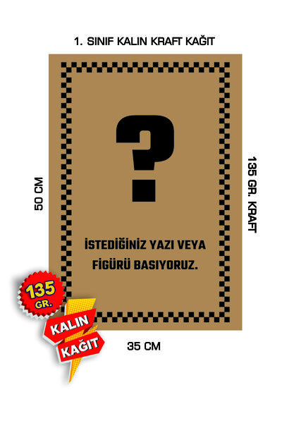duha trend 35x50 120 Gr. Kraft Kağıt Oto Paspası Kişiye Özel Tasarım 100 Adet