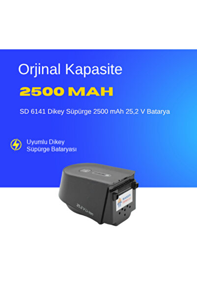 Arçelik SD 6141 Dikey Süpürge 2500 mAh 25,2 V Batarya – Orjinal Uyumlu Uzun Ö...