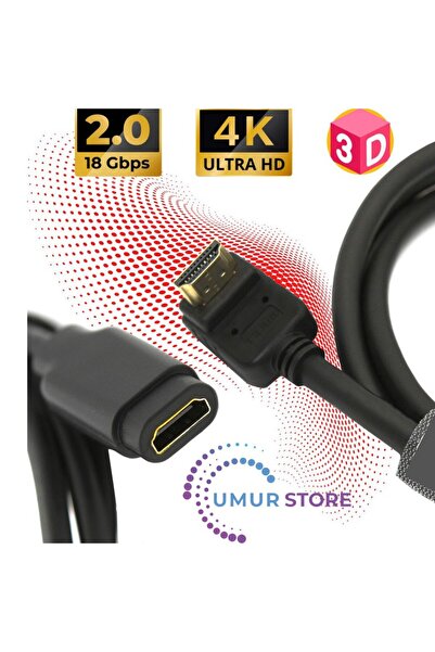 HDMI Uzatma Kablosu Dişi Erkek 50 cm