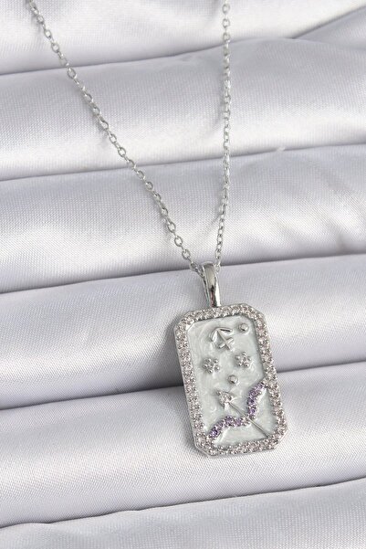 Skygo 316L Steel Silver Color Chain Sagittarius Zodiac Sign Women's Necklace ...