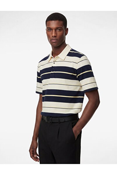 Koton Regular Fit Kısa Kollu Çizgili Polo Yaka Tişört
