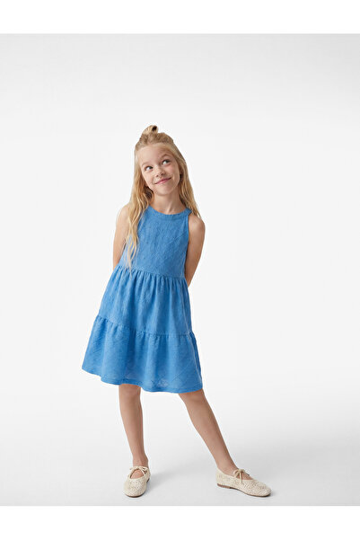 Koton Φόρεμα Κεντητό στρώσεων χωρίς μανίκια λαιμόκοψη halter