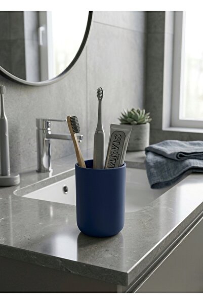 Saban Lacivert, Plastik Diş Fırçalık – 7,5×10 cm, Macunluk, Banyo Düzenleyici...
