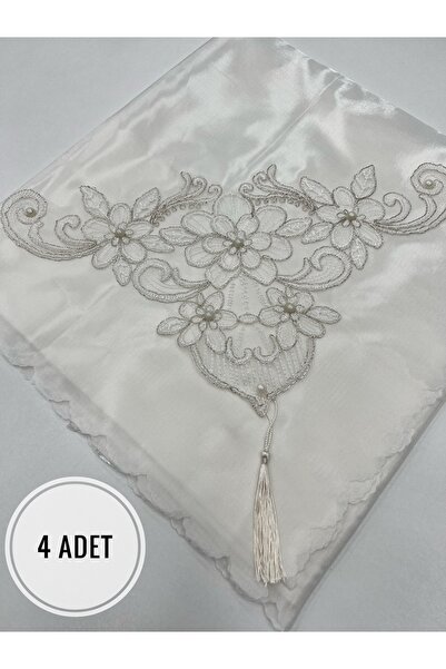 AYHANHOME 4 τεμάχια Κεντημένο με κορδόνια πακέτο προίκων από σατέν πολυτελείας