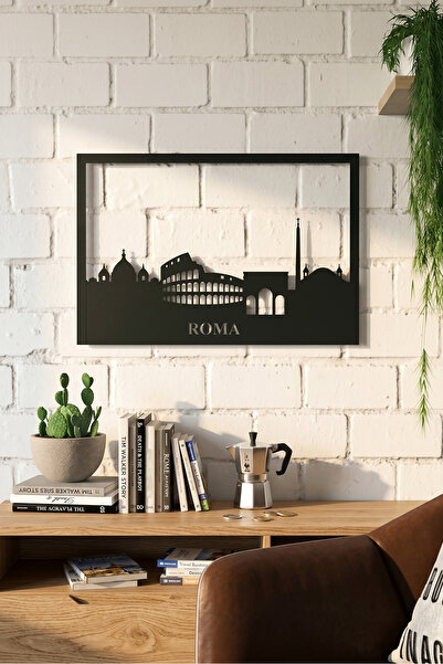 Yurudesign Lazer Cnc Kesim Metal Duvar Tablo Roma 30*45 La5-b