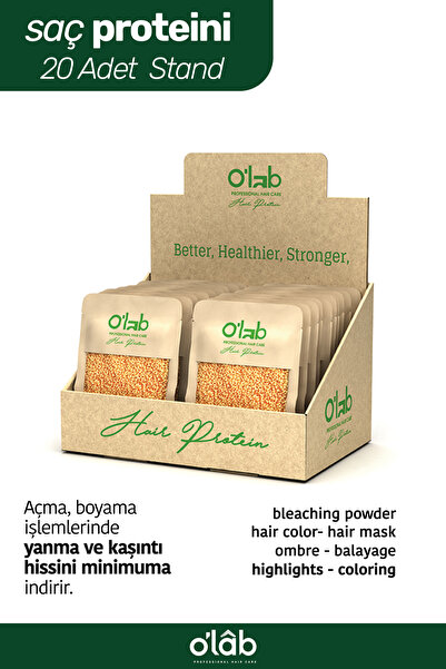 Olab Hair Care بروتين العناية بالشعر | ستاند 50 جرام × 20 قطعة |   منتج خاص م...