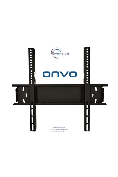 ONVO 85” inç Televizyon Uyumlu Sabit Duvar Asma Aparatı-120 Kg Taşıma Kapasitesi