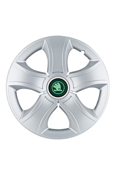 Autohelix MSA Set de 4 capace de jantă Bis Gri R14, pentru Skoda Verde