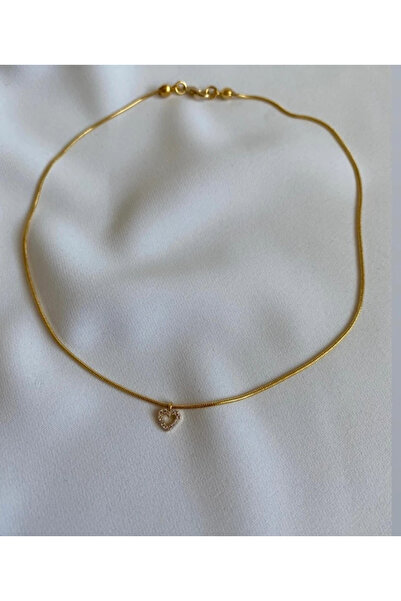 h&b design jewel Çelik Zincirli Kalp Choker