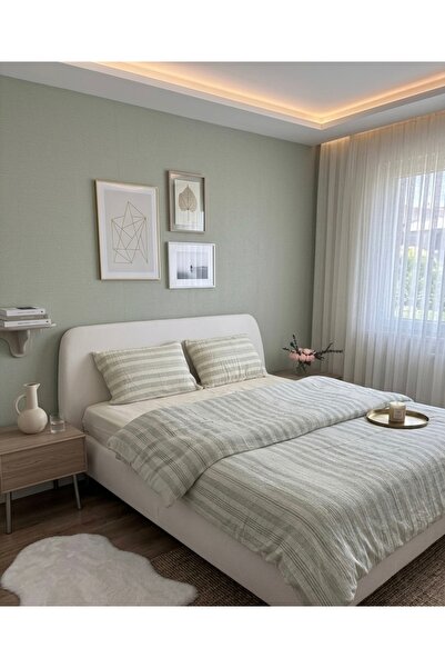 Monochrome Tekstil 100% Organic Cotton Muslin Bohemian Wooden Buttoned Boxed ...