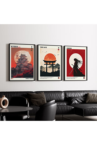 Artiera Σετ ζωγραφικής 3 τεμαχίων με ξύλινο πλαίσιο από το Κάστρο Χιμέτζι Tor...