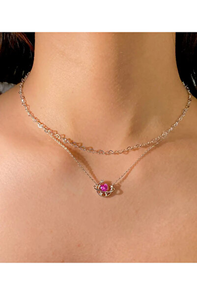 h&b design jewel 925 Ayar Gümüş Silver Hilal Kolye