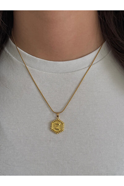 h&b design jewel Steel Plate Z Letter Necklace