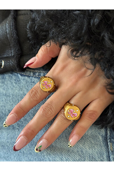 h&b design jewel Vintage Gold Kurdele Yüzük