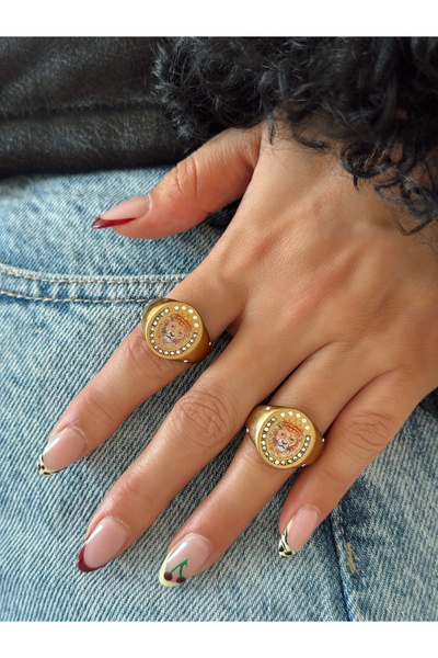 h&b design jewel Vintage Gold Aslan Yüzük