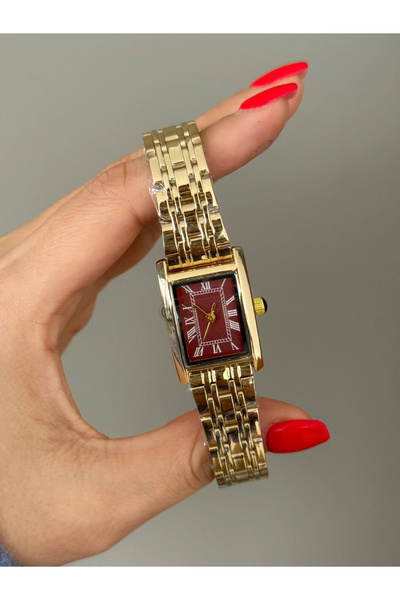 h&b design jewel Gold Bordo Kol Saati