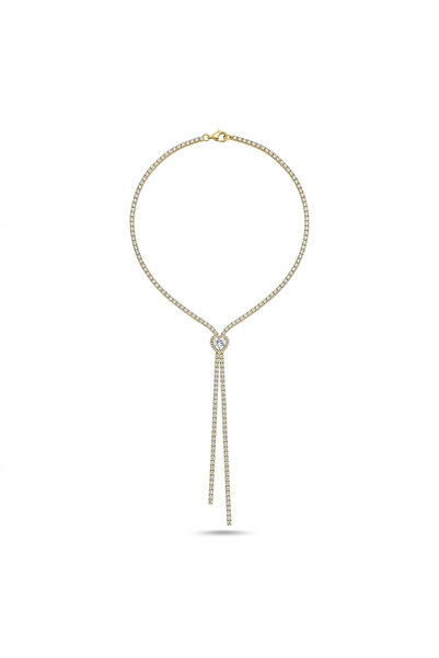 h&b design jewel Steel Heart Waterway Y Necklace