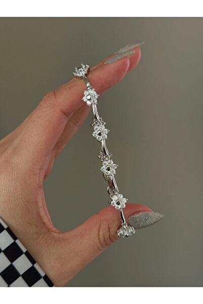 h&b design jewel Steel Silver Daisy Bracelet
