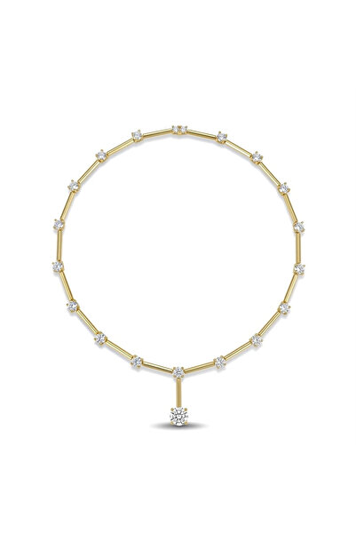 h&b design jewel Vip Yuvarlak Taşlı Y Kolye