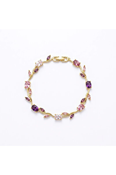 h&b design jewel Steel Colorful Stone Tulip Bracelet