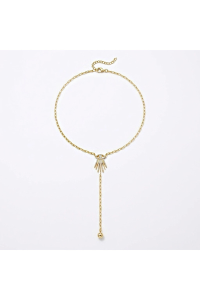 h&b design jewel قلادة على شكل عين مزينة بالرموش الفولاذية