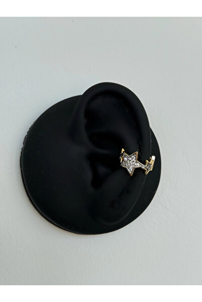 h&b design jewel Steel Star Detailed Earcuff