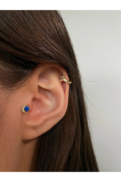 h&b design jewel Cerrahi Çelik Gold Hilal Tragus Piercing
